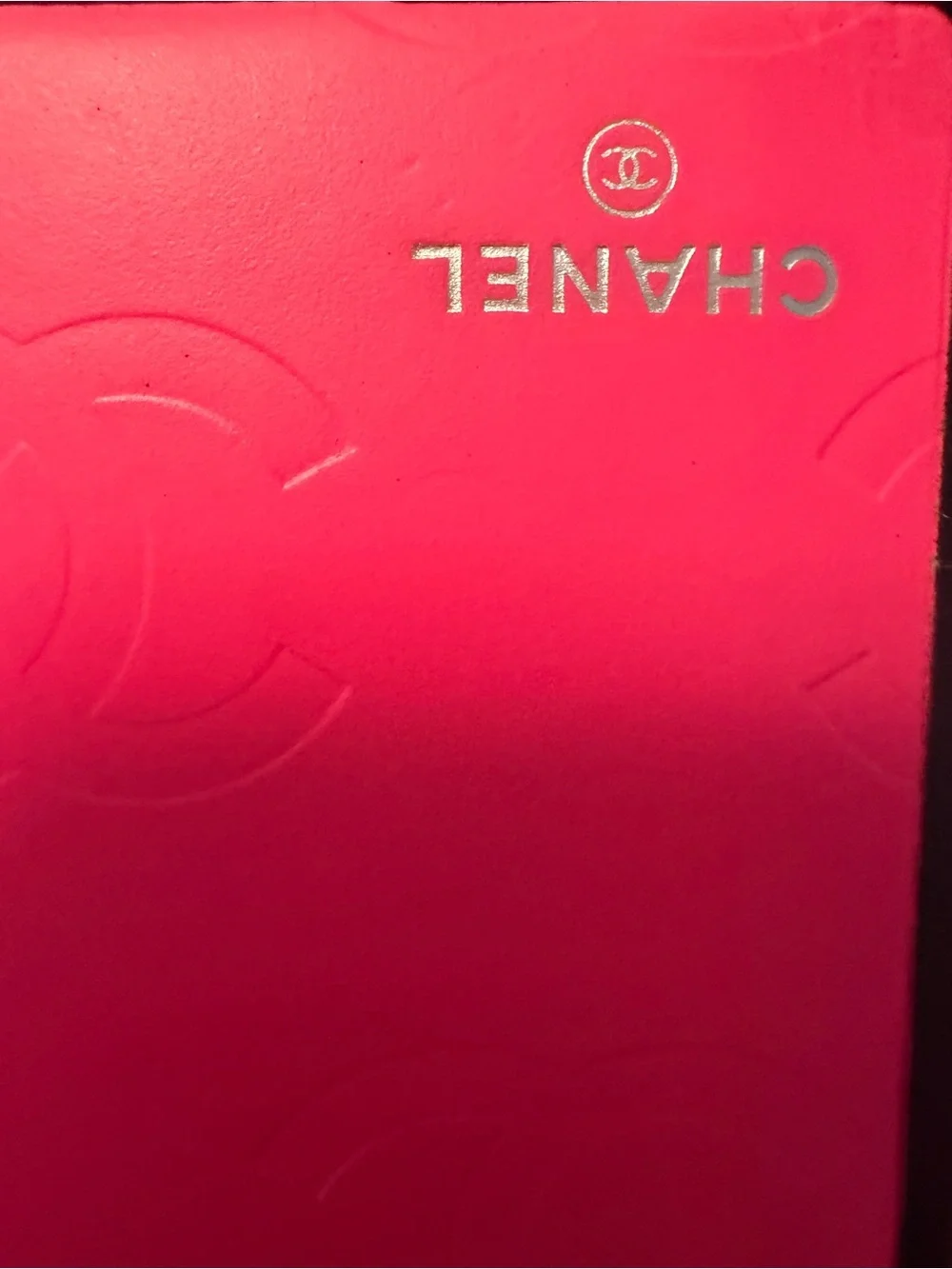 Chanel Cambon Quilted Calfskin Bifold Long Wallet Black & Neon Pink w/ Box & COA